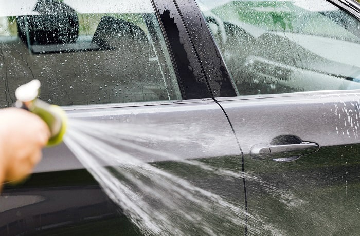 can i wash my car with just water