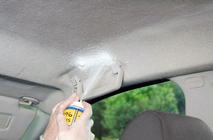 how to remove water stain from car headliner