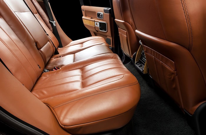 tan leather car interior