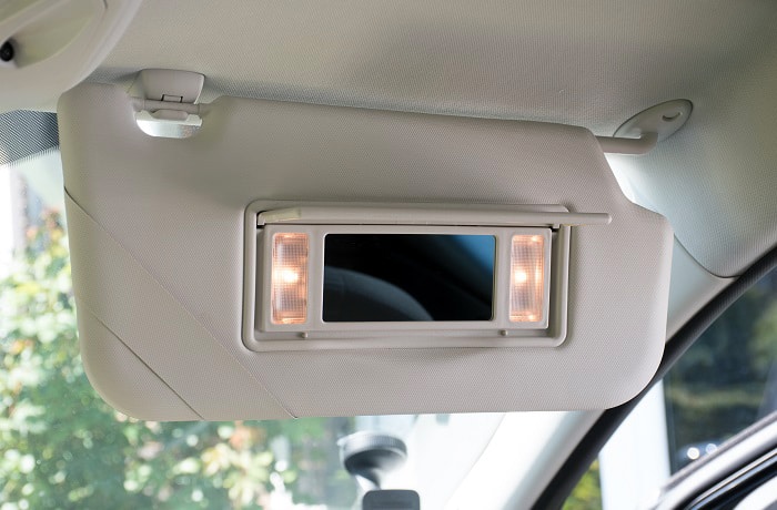 how to clean car sun visor