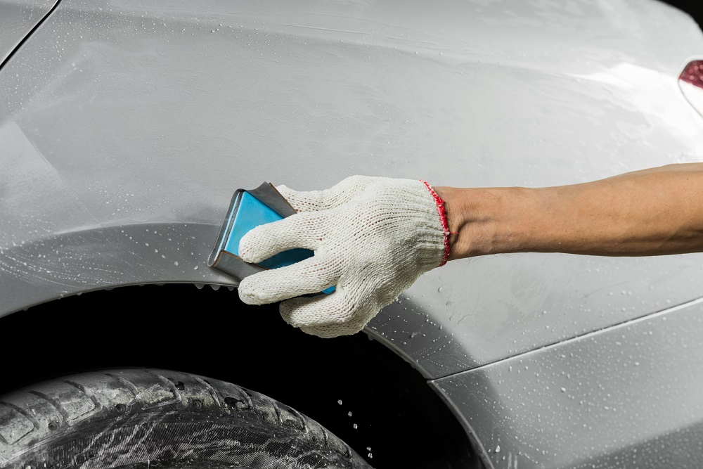 Wet sanding car paint